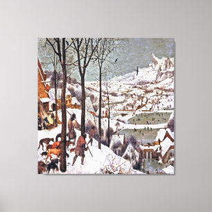 Pieter Bruegel den äldre. Hunters i Snö Canvastryck
