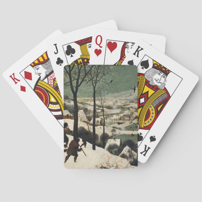 Pieter Bruegel den äldre - jägare i Snö Casinokort (Baksidan)