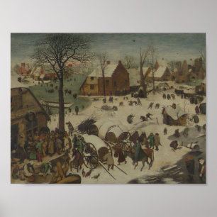 Pieter Bruegel den äldre - Numrering i Betlehem Poster