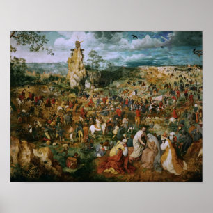 Pieter Bruegel, den äldre processen till Calvariat Poster