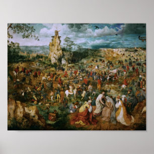 Pieter Bruegel, den äldre processen till Calvariat Poster