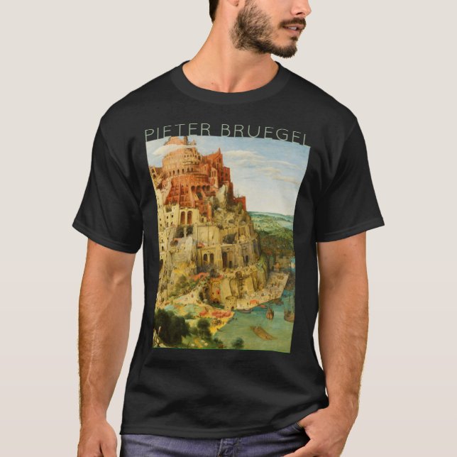 Pieter Bruegel den äldre Underbar Torn i Babel T Shirt (Framsida)