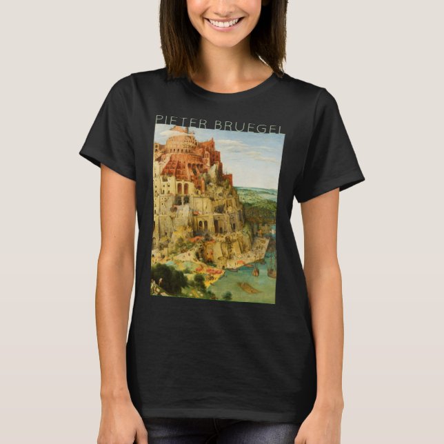 Pieter Bruegel den äldre Underbar Torn i Babel T Shirt (Framsida)