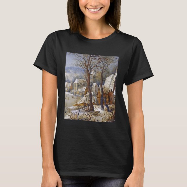 Pieter Bruegel, den äldre vinterlandskapet med Bi T Shirt (Framsida)