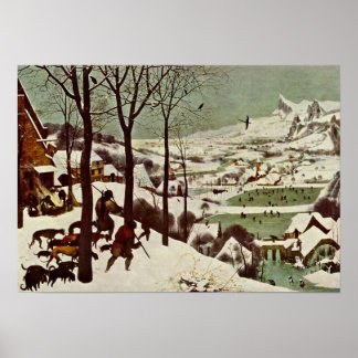 Pieter Bruegel Elder - Jägarna i Snö Poster