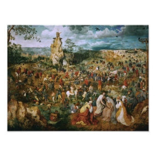Pieter Bruegel Fläder-processionen till calvaryen Fototryck