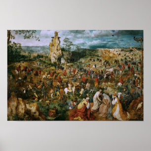 Pieter Bruegel Fläder-processionen till calvaryen Poster