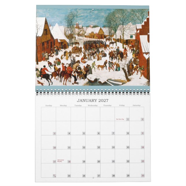 Pieter Bruegel fläderen 2016 Kalender (Jan 2027)