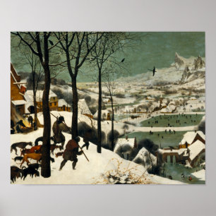 Pieter Bruegel fläderen - jägare i snön Poster