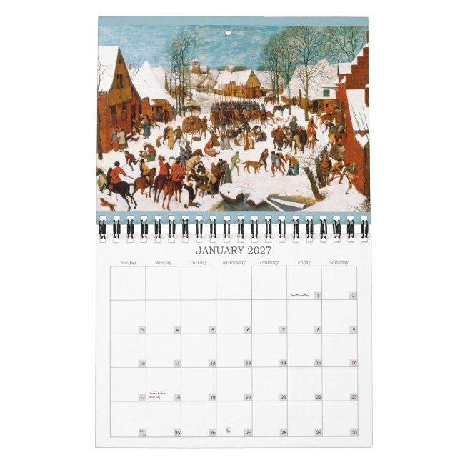 Pieter Bruegel fläderen liten 2016 Kalender (Jan 2027)