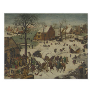 Pieter Bruegel fläderen - numrera på Bethlehem Fototryck