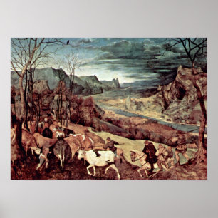 Pieter Bruegel fläderen - retur av flocken Poster