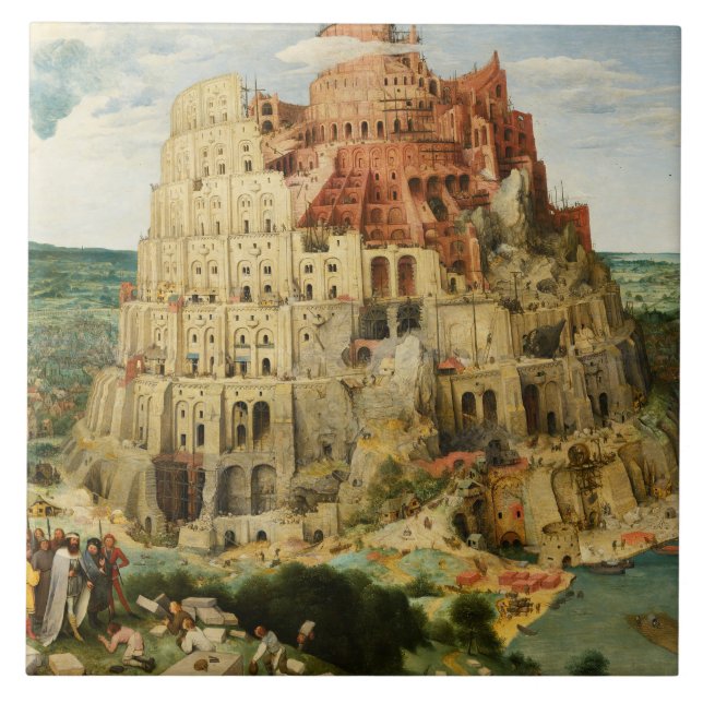 Pieter Bruegel fläderen - torn av Babel Kakelplatta (Framsidan)