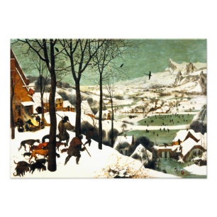 Pieter Bruegel Hunters i Snö Fototryck