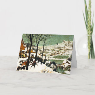Pieter Bruegel jägare i snöhälsningkortet Kort