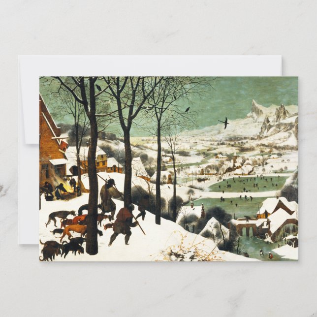 Pieter Bruegel jägare i snöinbjudningarna Inbjudningar (Framsida)