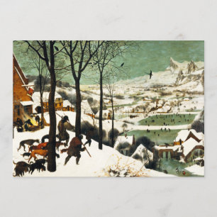 Pieter Bruegel jägare i snöinbjudningarna Inbjudningar