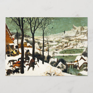 Pieter Bruegel jägare i snöinbjudningarna Inbjudningar