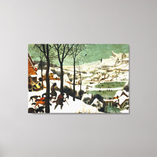 Pieter Bruegel jägare i snön Canvastryck