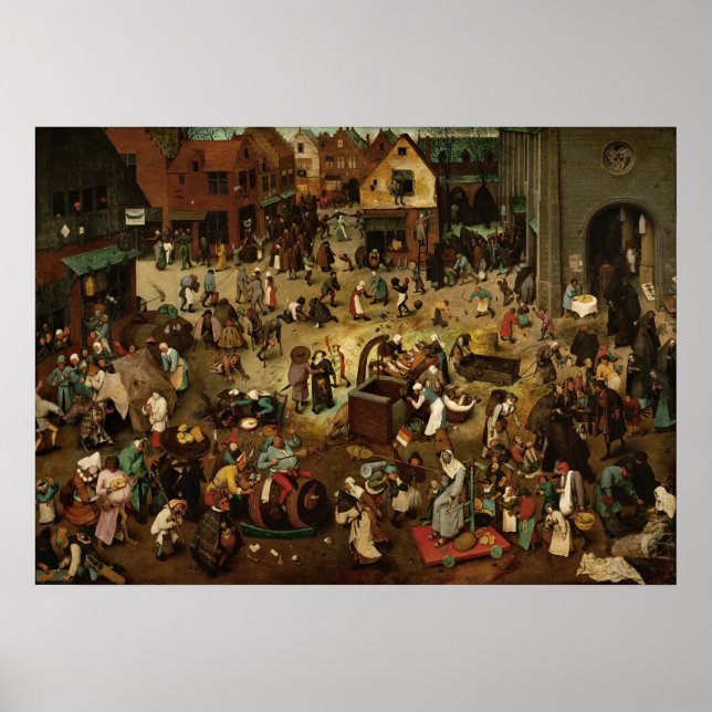PIETER BRUEGEL - Kamp mellan karneval och utlånat Poster (Framsidan)