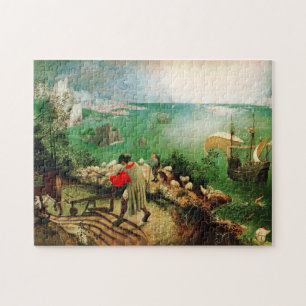 Pieter Bruegel landskap med nedgången av Icarus Pussel