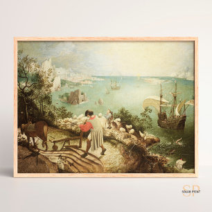 Pieter Bruegel Ligcape med Fallen Icarus Poster