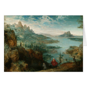 Pieter Bruegel - Liggande med flyg till Egypten Hälsningskort