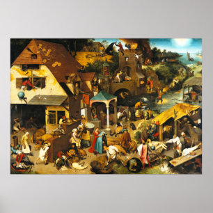Pieter Bruegel Netherlandish Proverbsaffisch Poster