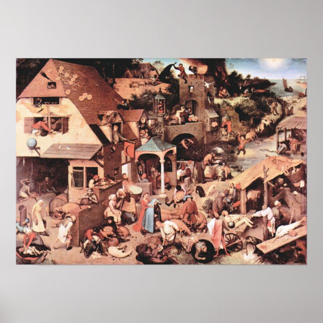 Pieter Bruegel-The Dutch proverbs Poster (Framsidan)