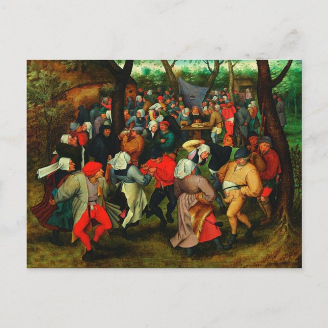 Pieter Bruegel the Elder - Bröllop Dance Vykort (Framsida)