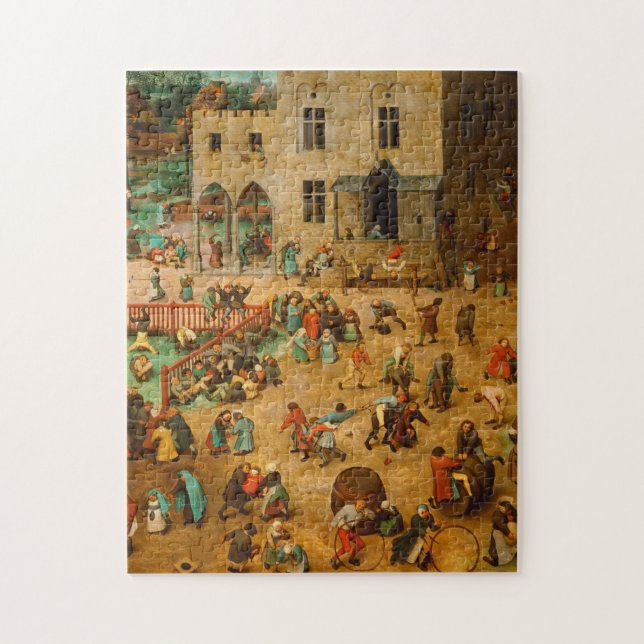 Pieter Bruegel the Elder - Children's Games (1560) Pussel (Vertikal)