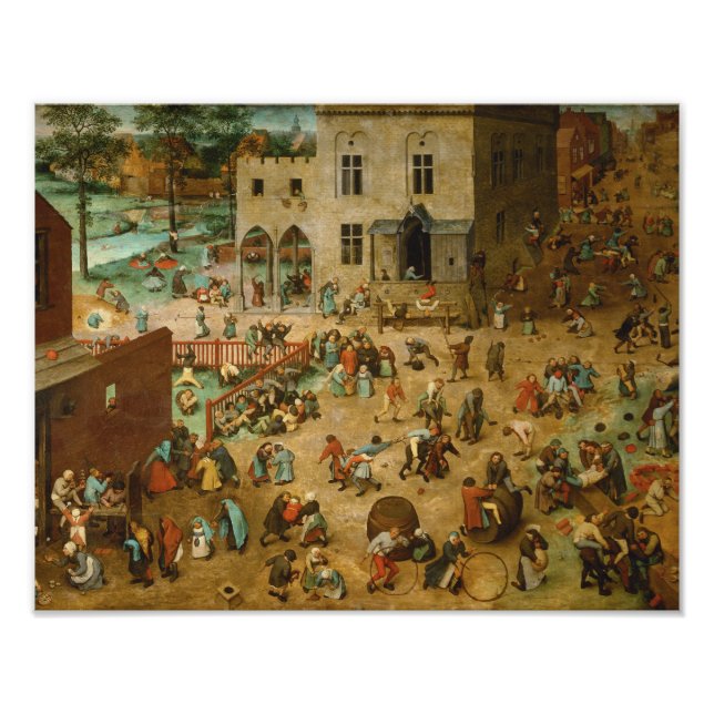 Pieter Bruegel the Elder - Children's Games Fototryck (Framsidan)