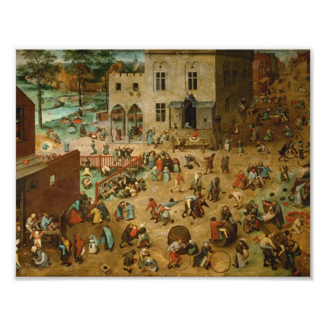 Pieter Bruegel the Elder - Children's Games Fototryck (Framsidan)