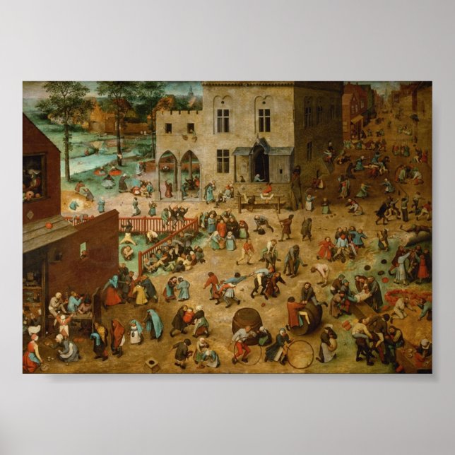 Pieter Bruegel the Elder  Children's Games Poster (Framsidan)