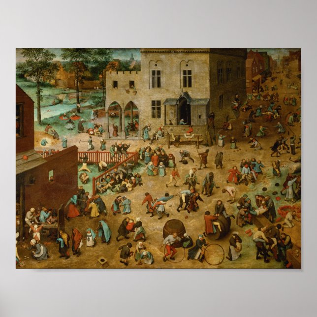 Pieter Bruegel the Elder - Children's Games Poster (Framsidan)