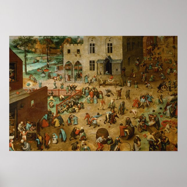 Pieter Bruegel the Elder - Children's Games Poster (Framsidan)