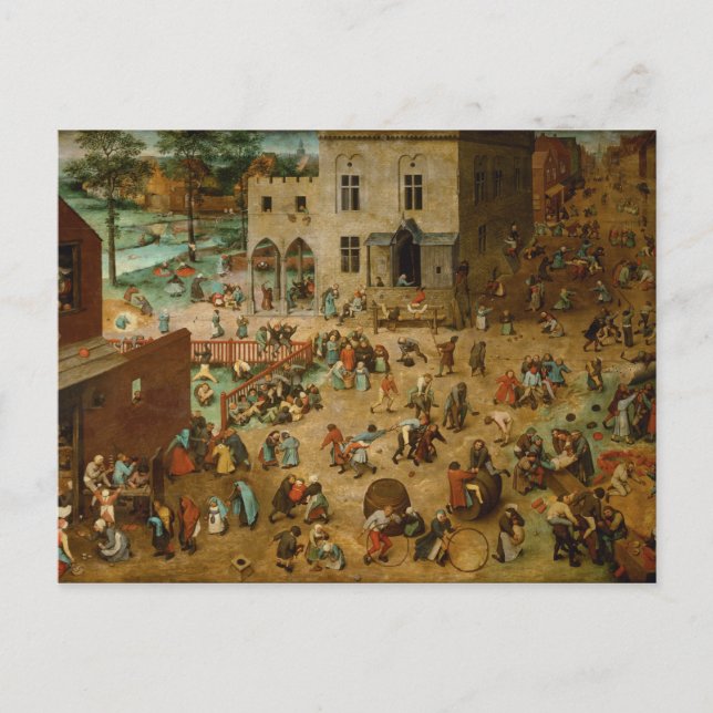 Pieter Bruegel the Elder - Children's Games Vykort (Framsida)