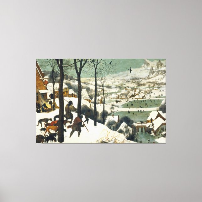 Pieter Bruegel the Elder - Hunters in Snö Canvastryck (Framsida)