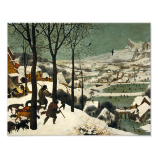 Pieter Bruegel the Elder - Hunters in Snö Fototryck