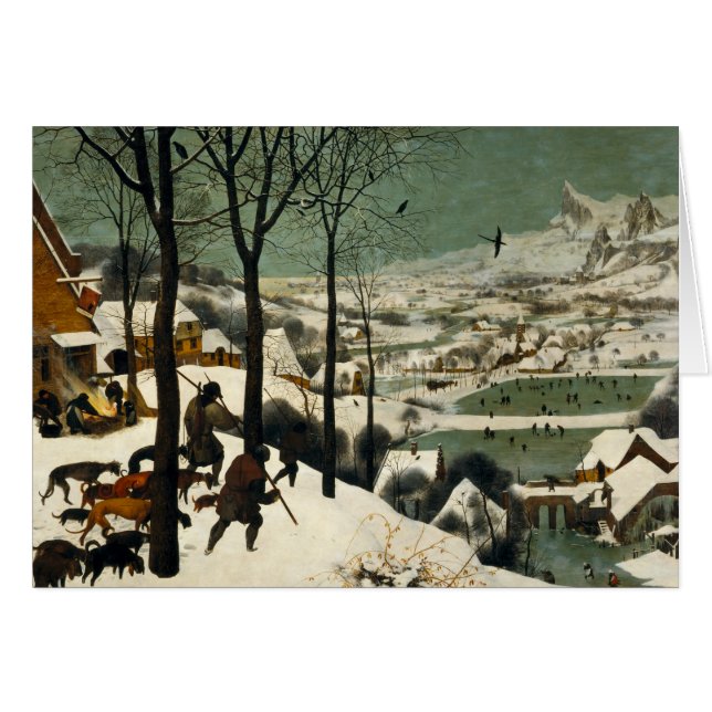 Pieter Bruegel the Elder - Hunters in Snö Hälsningskort (Framsidan Horizontal)