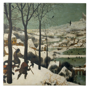Pieter Bruegel the Elder - Hunters in Snö Kakelplatta
