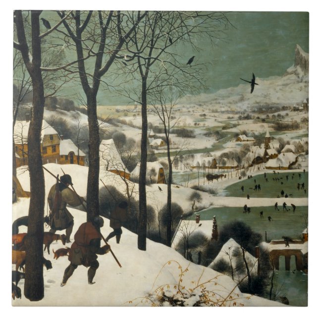 Pieter Bruegel the Elder - Hunters in Snö Kakelplatta (Framsidan)