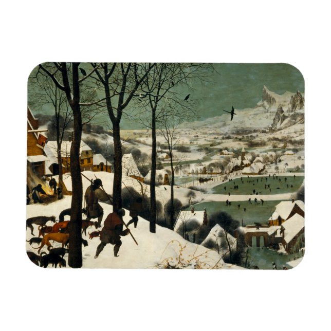 Pieter Bruegel the Elder - Hunters in Snö Magnet (Horisontell)
