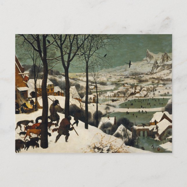Pieter Bruegel the Elder - Hunters in Snö Vykort (Framsida)