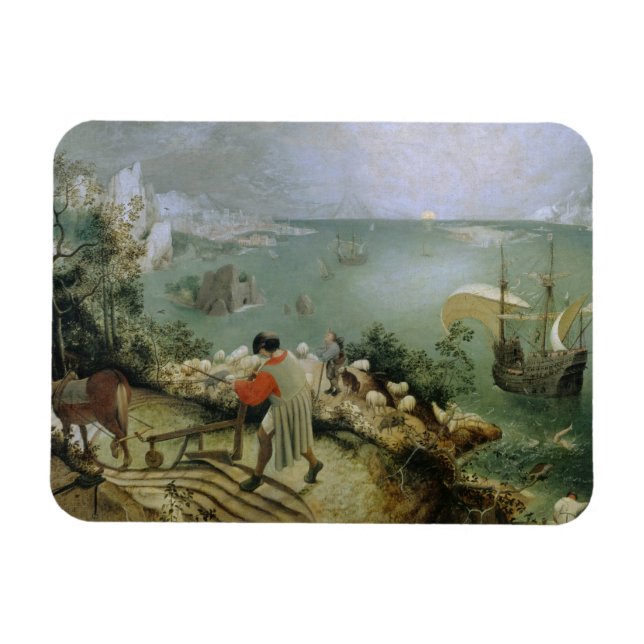 Pieter Bruegel the Elder - Landscape Fall Icarus Magnet (Horisontell)