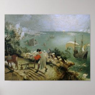 Pieter Bruegel the Elder - Landscape Fall Icarus Poster