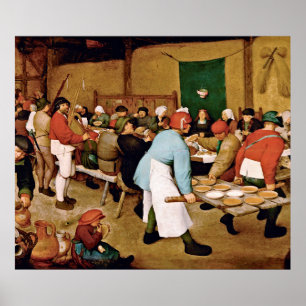 Pieter Bruegel the Elder - Peasant Bröllop 1566 Poster
