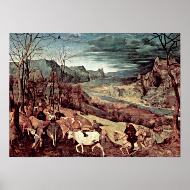 Pieter Bruegel the Elder - Return of the herd Poster (Framsidan)