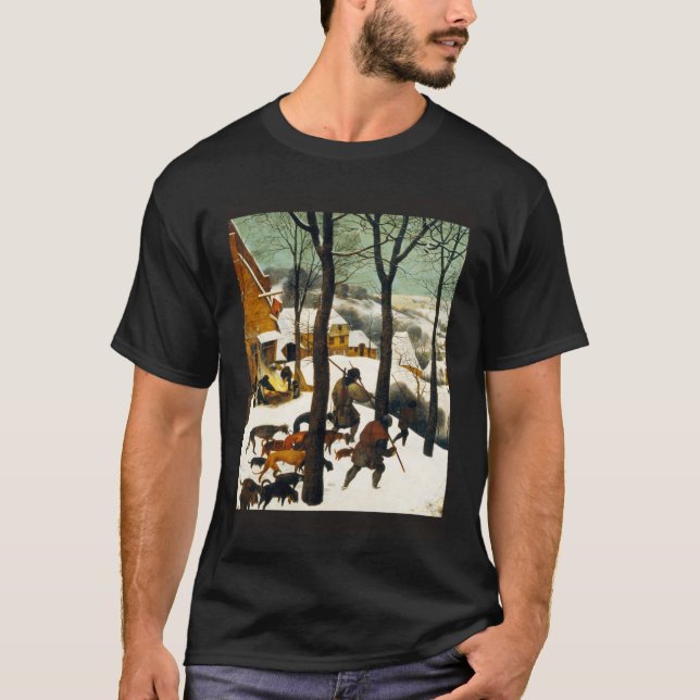 Pieter Bruegel The Elder The Hunters in the Snow T Shirt (Framsida)