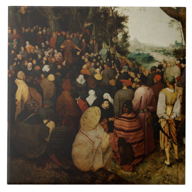 Pieter Bruegel the Elder - The Sermon of St John Kakelplatta (Framsidan)